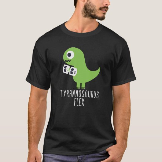 T Rex T Shirt Tyrannosaurus Flex (Voorkant)