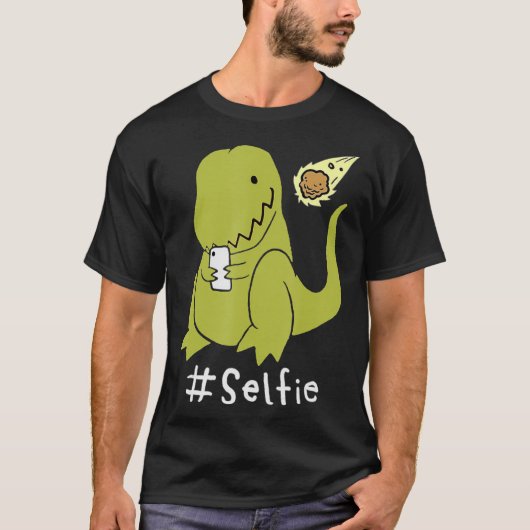 T-Rex Taking Selfie Dinosaur Dino Cool Cute T-shirt (Voorkant)