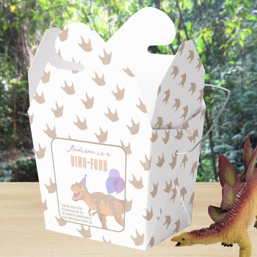 T-Rex Tan Bedankt Verjaardag Dino Party Bedankdoosjes