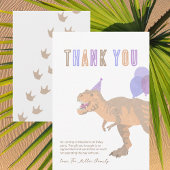 T-Rex Tan Cute Kids T Rex Leuke Dinosaurus Verjaar Bedankkaart
