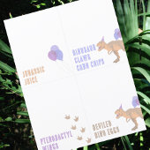 T-Rex Tan DIY Gevouwen Dinosaur Food Tent Kaarten