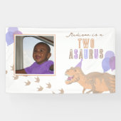 T-Rex Tan Photo Any Age Dinosaur Kinder Partij Spandoek (Horizontaal)