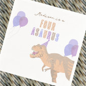 T-Rex Tan Schattige Any Age Dinosaurus Verjaardags Servet