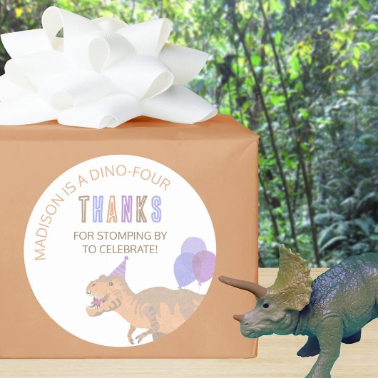 T-rex tan Schattige elke leeftijd dinosaurus Dank Ronde Sticker