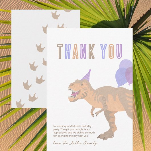 T-Rex Tan Schattige Kinderen T Rex Leuke Dinosauru Bedankkaart