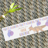 T-Rex Tan Schattigee Kleurrijke Dino Party Verjaar Waterfles Etiket