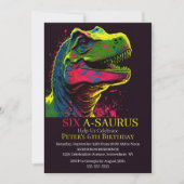 T-Rex-Tastic Dino Verjaardagsfeest! Kaart (Voorkant)