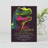 T-Rex-Tastic Dino Verjaardagsfeest! Kaart (Staand voorkant)