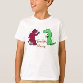 T-Rex Tea Party Shirt - Dinosaurus Verjaardag T-sh (Voorkant)