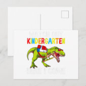 T Rex Terug naar school Kind Kindergarten H Briefkaart (Voorkant / Achterkant)