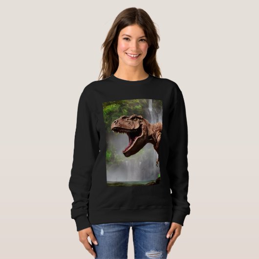 T-Rex The Dinosaur of the Jungle Waterfall Trui (Voorkant volledig)