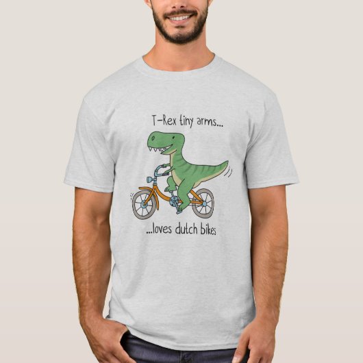 T-Rex tiny arms loves dutch bikes T-shirt (Voorkant)
