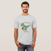 T-Rex tiny arms loves knitting T-shirt (Voorkant volledig)
