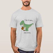 T-Rex tiny arms loves knitting T-shirt (Voorkant)