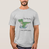 T-Rex tiny arms loves puddles jumping T-shirt (Voorkant)