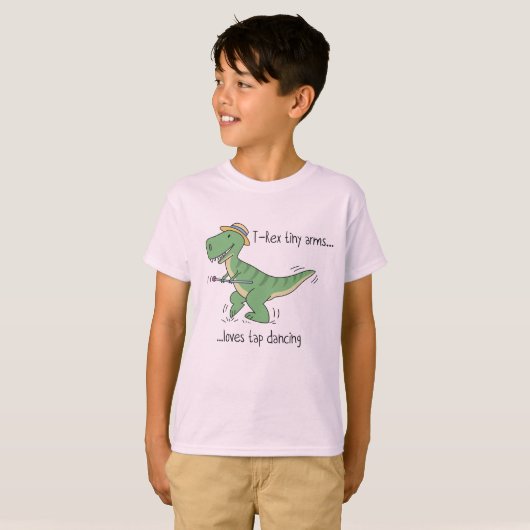 T-Rex tiny arms: tap dancing T-shirt (Voorkant volledig)