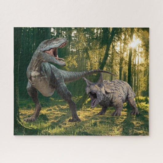 T.Rex-Triceratops Legpuzzel (Horizontaal)