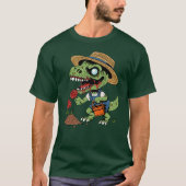 T-Rex Tuinman Zombie  T-shirt (Voorkant)