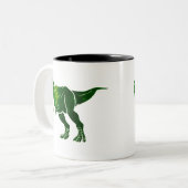 T-Rex Tweekleurige Koffiemok (Voorkant links)