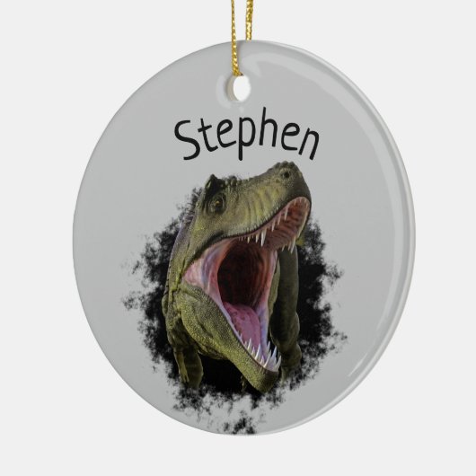 T-rex Tyrannosaurus Dinosaur Persoonlijk Keramisch Ornament (Links)