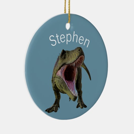 T-rex Tyrannosaurus Dinosaur Persoonlijk Keramisch Ornament (Rechts)