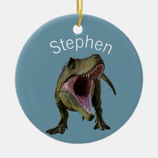 T-rex Tyrannosaurus Dinosaur Persoonlijk Keramisch Ornament (Voorkant)