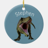 T-rex Tyrannosaurus Dinosaur Persoonlijk Keramisch Ornament (Achterkant)