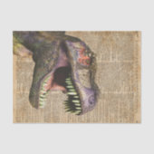 T-rex, tyrannosaurus, dinosaurus  Antiek kunst Tissuepapier (Voorkant)