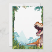 T Rex Tyrannosaurus Dinosaurus Verjaardagsfeest Kaart (Achterkant)