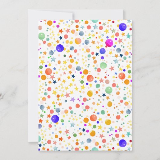 T-Rex Tyrannosaurus Kleurrijke Dinosaur Dinerfeest Kaart (Achterkant)