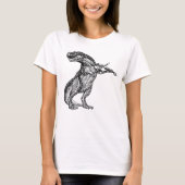 T Rex Tyrannosaurus Rex die Violin T-Shirt speelt (Voorkant)