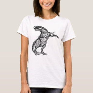 T Rex Tyrannosaurus Rex die Violin T-Shirt speelt