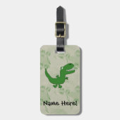 T-Rex Tyrannosaurus Rex Dinosaur Cartoon Kinder jo Bagagelabel (Voorkant verticaal)