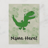T-Rex Tyrannosaurus Rex Dinosaur Cartoon Kinder jo Briefkaart (Voorkant)