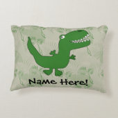 T-Rex Tyrannosaurus Rex Dinosaur Cartoon Kinder jo Decoratief Kussen (Achterkant)