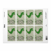 T-Rex Tyrannosaurus Rex Dinosaur Cartoon Kinder jo Etiket (Full Sheet)
