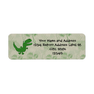 T-Rex Tyrannosaurus Rex Dinosaur Cartoon Kinder jo Etiket