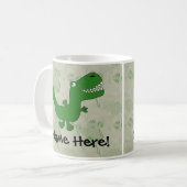 T-Rex Tyrannosaurus Rex Dinosaur Cartoon Kinder jo Koffiemok (Voorkant links)