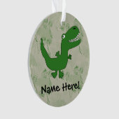 T-Rex Tyrannosaurus Rex Dinosaur Cartoon Kinder jo Ornament (voorkant)