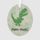T-Rex Tyrannosaurus Rex Dinosaur Cartoon Kinder jo Ornament (voorkant)
