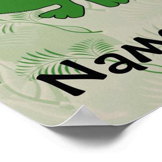 T-Rex Tyrannosaurus Rex Dinosaur Cartoon Kinder jo Poster (Hoek)