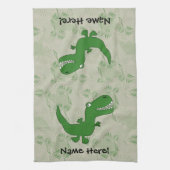 T-Rex Tyrannosaurus Rex Dinosaur Cartoon Kinder jo Theedoek (Verticaal)