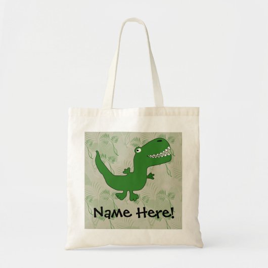 T-Rex Tyrannosaurus Rex Dinosaur Cartoon Kinder jo Tote Bag (Voorkant)