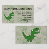 T-Rex Tyrannosaurus Rex Dinosaur Cartoon Kinder jo Visitekaartje (Voorkant / Achterkant)