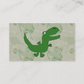 T-Rex Tyrannosaurus Rex Dinosaur Cartoon Kinder jo Visitekaartje (Achterkant)
