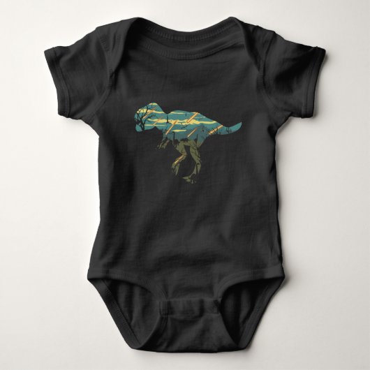 T Rex Tyrannosaurus Rex Dinosaur Meteor Shower Romper (Voorkant)
