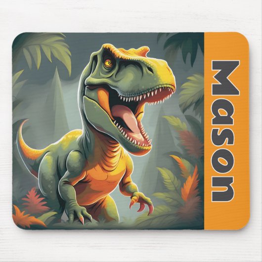 T-Rex Tyrannosaurus Rex Dinosaur Mousepad Muismat (Voorkant)