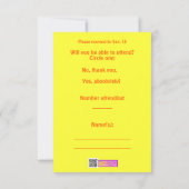 T-Rex Tyrannosaurus Rex Scary Cartoon Dinosaur RSVP Kaartje (Achterkant)