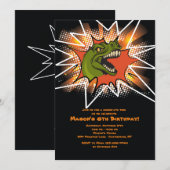 T-Rex-uitnodiging Kaart (Voorkant / Achterkant)