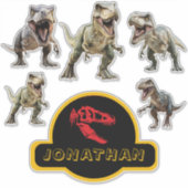 T-Rex uw feestartikelen Sticker (Voorkant)
